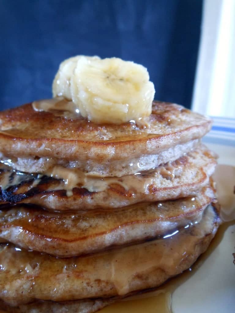 Peanut Butter Banana Whole Wheat Pancakes Sugar Dish Me