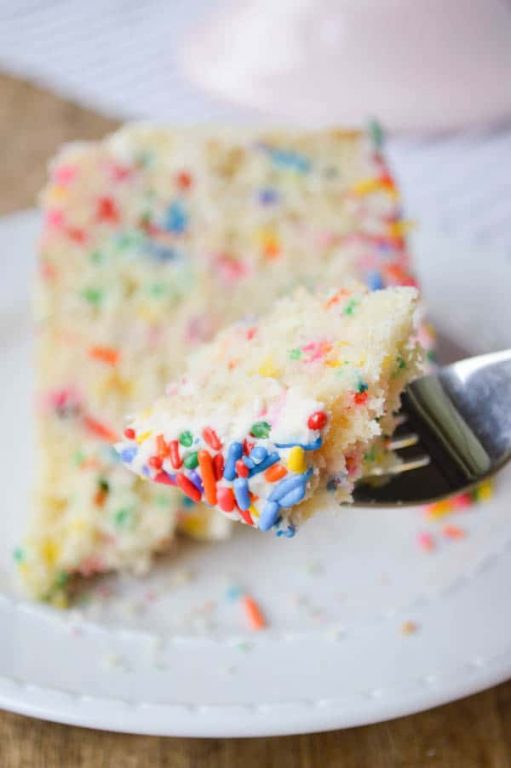 Funfetti Cake From Scratch - Sugar Dish Me