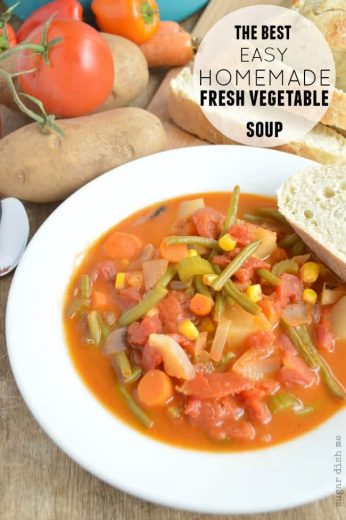 Homemade Fresh Vegetable Soup Sugar Dish Me