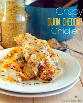Crispy Dijon Cheddar Chicken - Sugar Dish Me