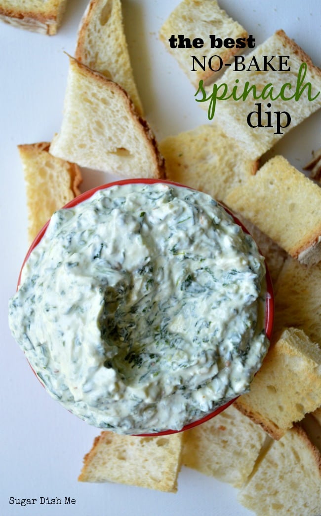 The Best No Bake Spinach Dip - Sugar Dish Me