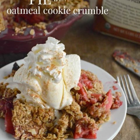 Raspberry Apple Pie With Oatmeal Cookie Crumble Sugar Dish Me