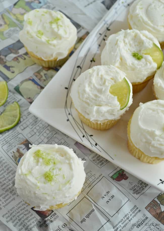 Tequila Lime Cupcakes with Margarita Buttercream - Sugar Dish Me