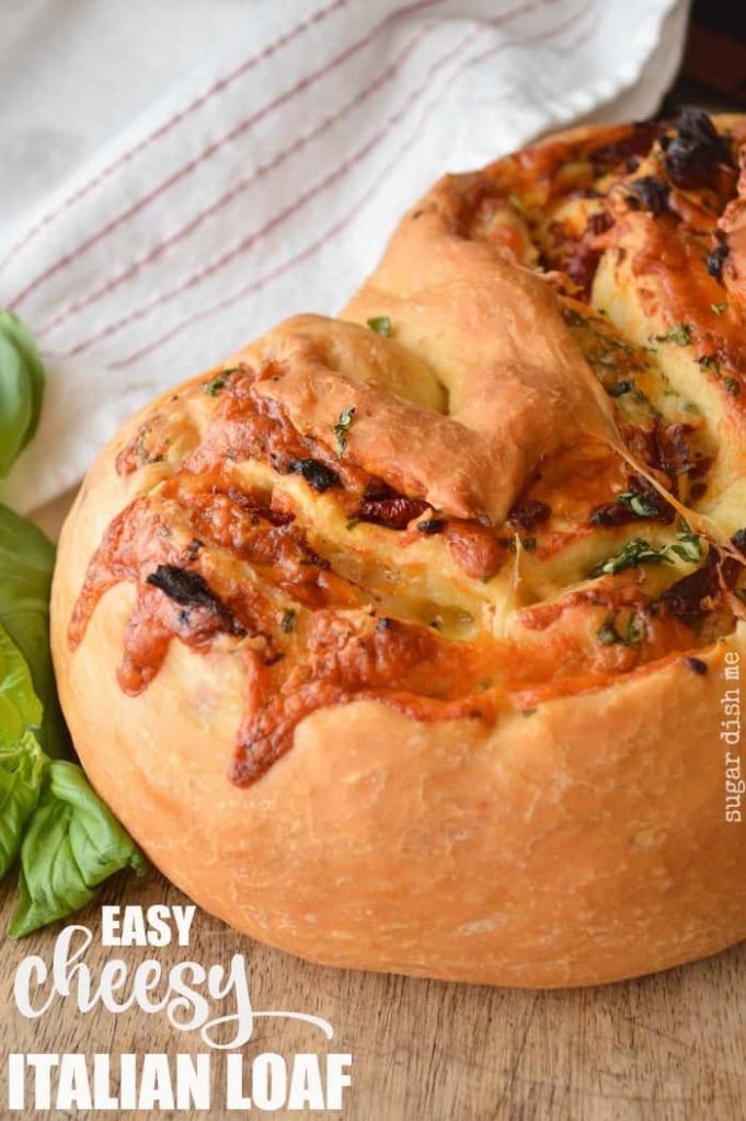 Easy Cheesy Italian Bread - Sugar Dish Me