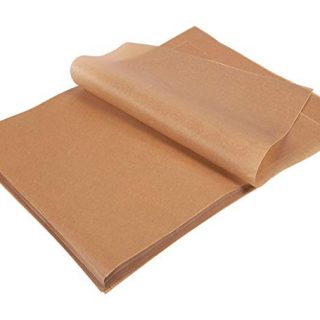 Papel para hornear precortado de 200 unidades - Papel para hornear sin blanquear, Medias bandejas - Hojas de pergamino antiadherente para hornear, marrón, 12 x 16 pulgadas