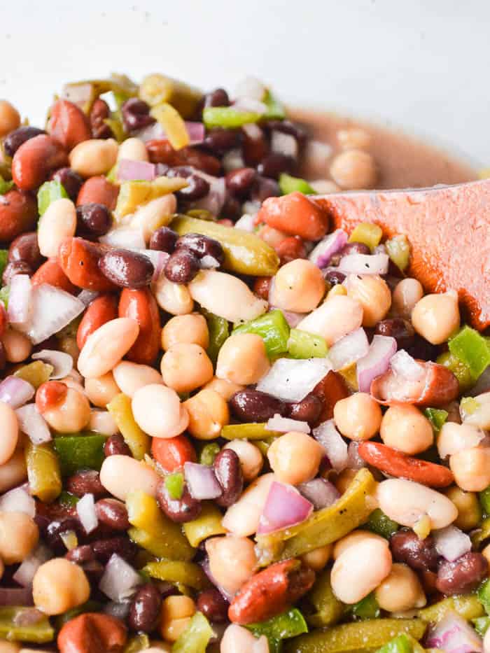 The Best Easy 5 Bean Salad - Sugar Dish Me