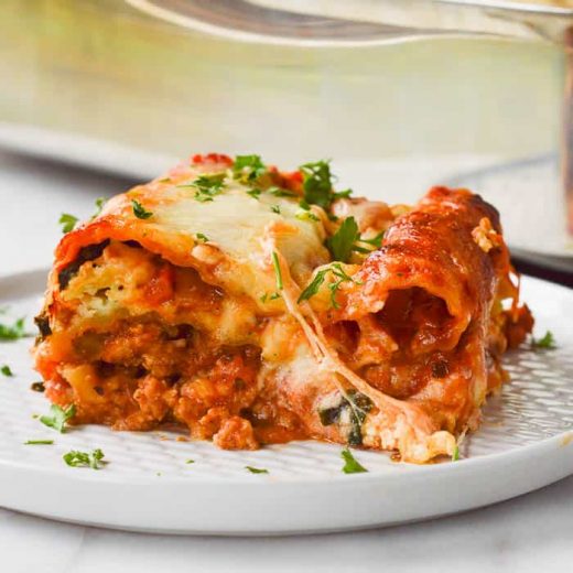 Ground Chicken Lasagna - Sugar Dish Me