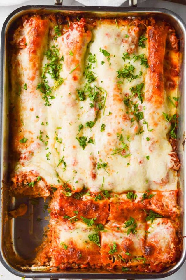 Ground Chicken Lasagna - Sugar Dish Me