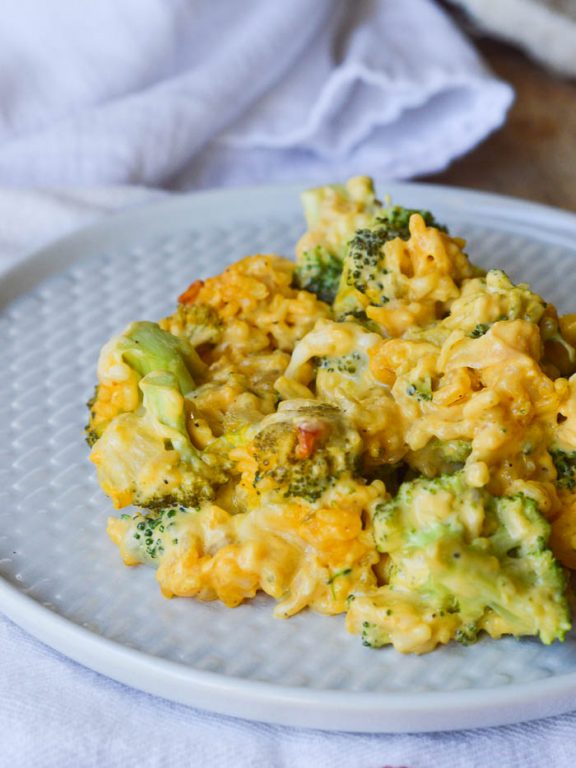 Classic Broccoli and Rice Casserole - Sugar Dish Me